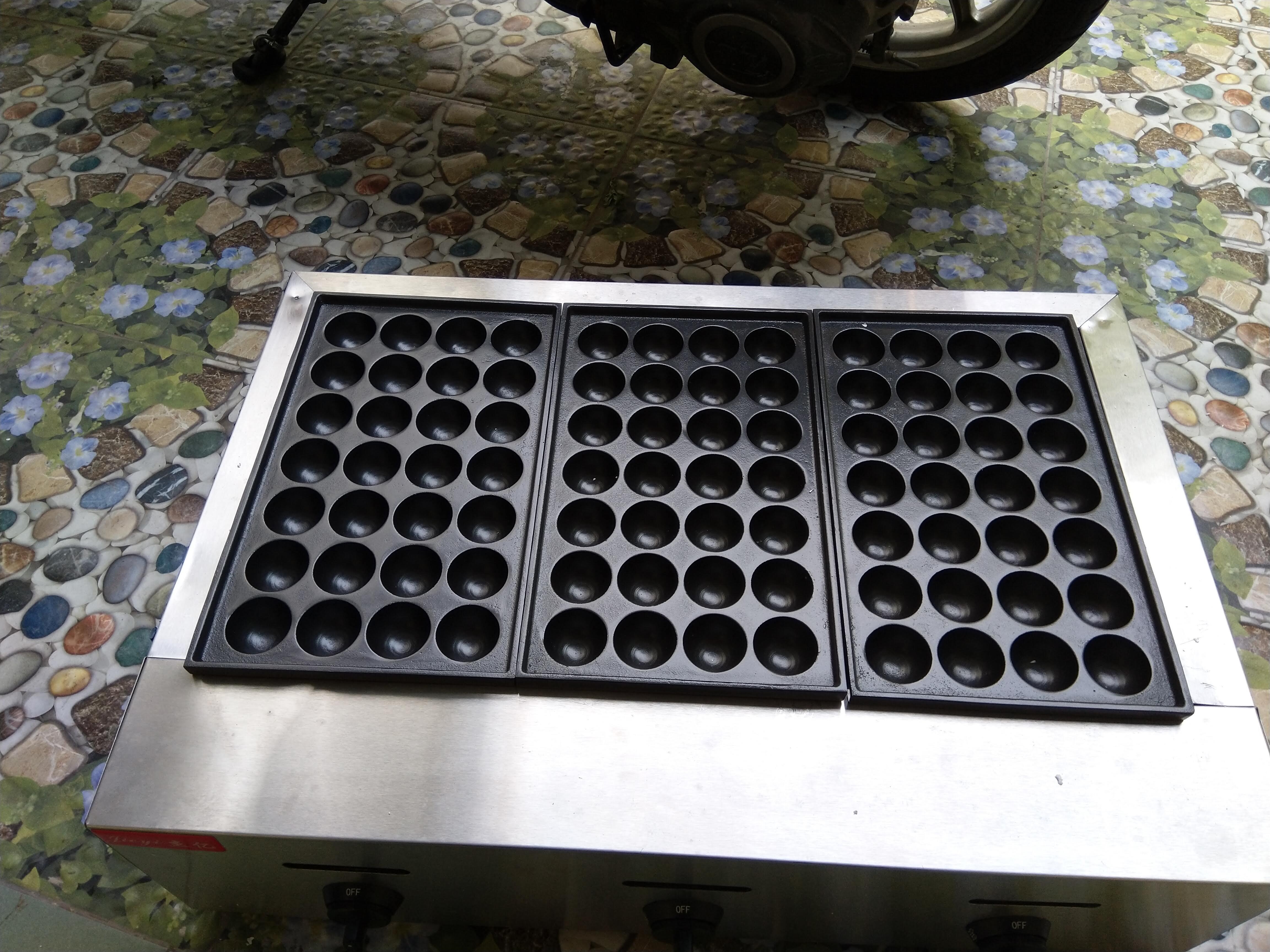 [Trả góp 0%]Máy làm bánh takoyaki 3 khuôn gang gas hoặc điện 220v