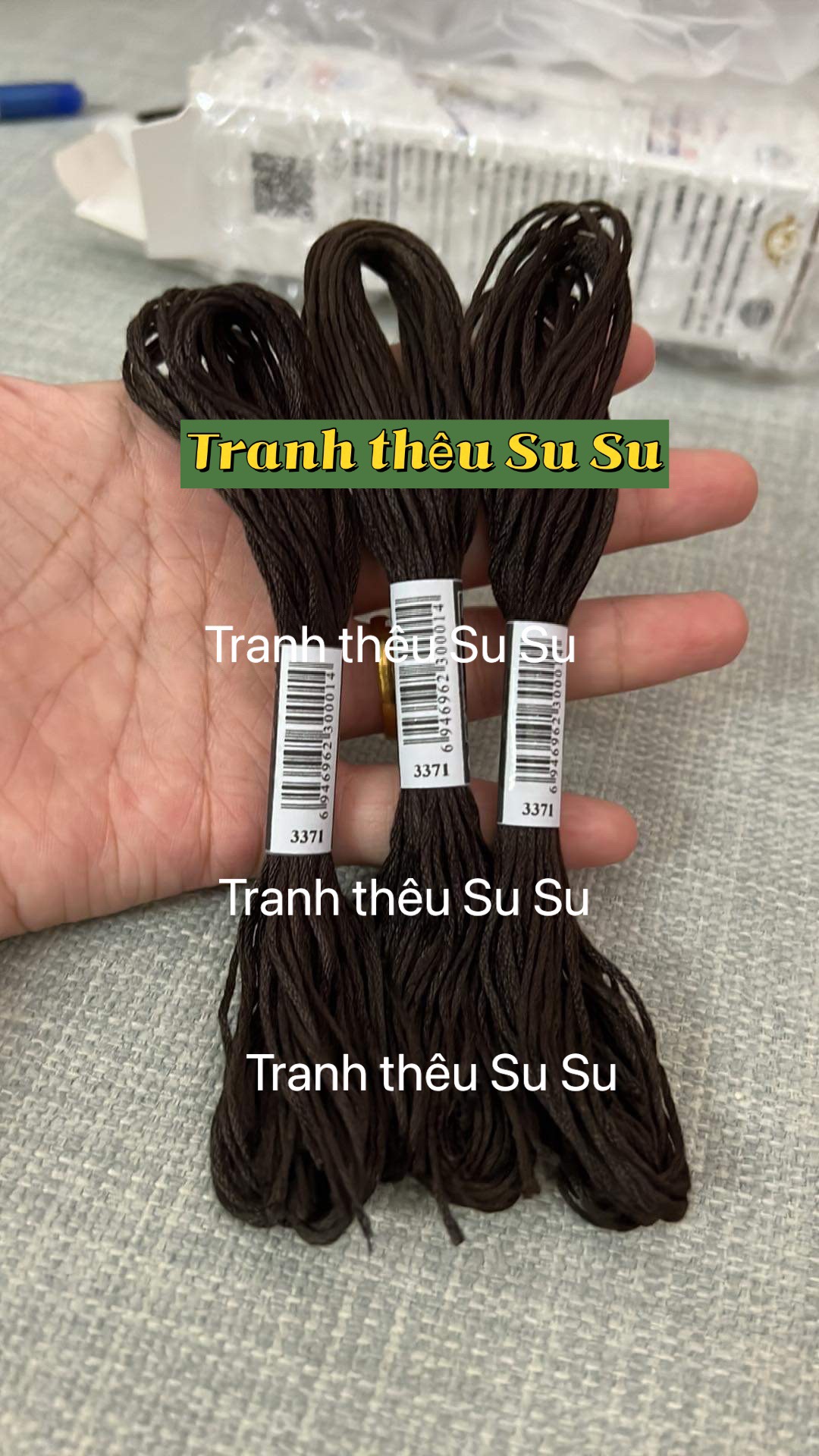 Chỉ cotton thêu tranh chữ thập mã DMC, các mã chỉ thêu từ 3325 đến 3371