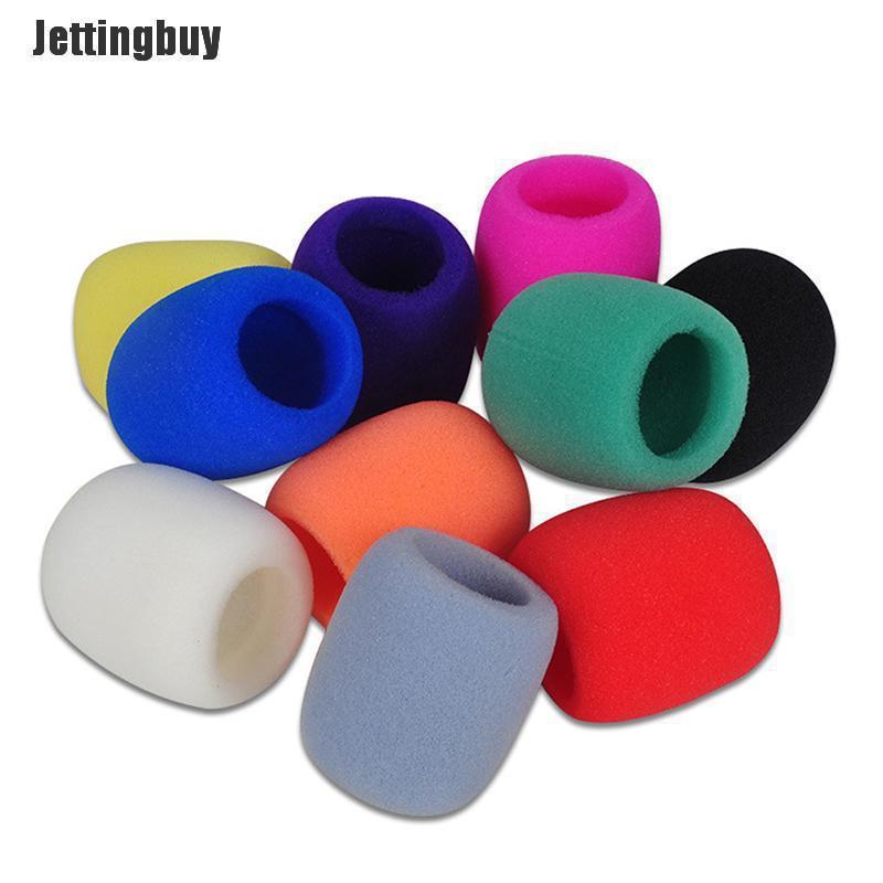 Jettingbuy 10 Màu Cầm Tay Microphone Mic Grill Kính Chắn Gió Gió Lá Chắn Bọt Biển Bìa