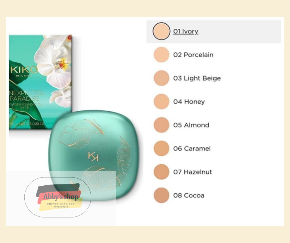 Phấn phủ Kiko UNEXPECTED PARADISE SPF 50- ⚡HÀNG ĐỨC⚡- Kiềm dầu hiệu quả