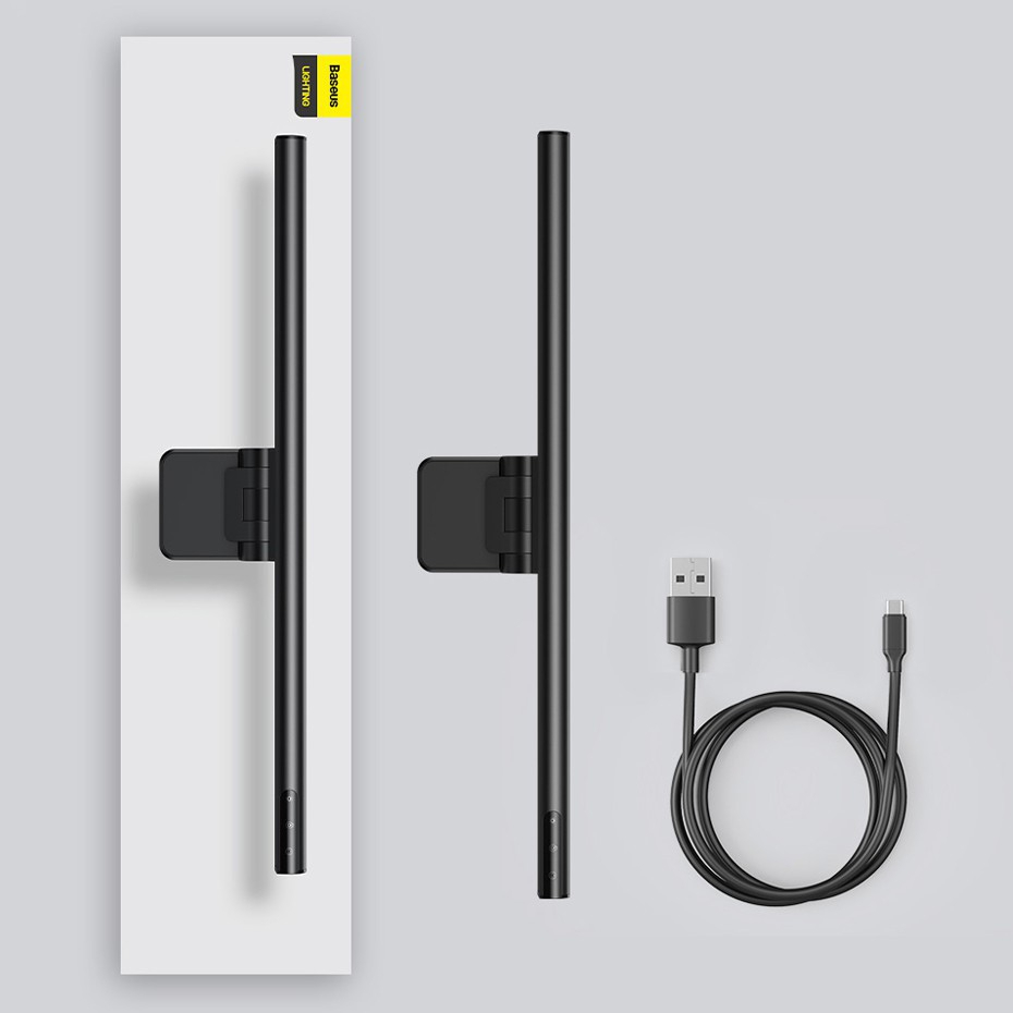 Đèn treo màn hình bảo vệ mắt Baseus i-Work Series (3 Light Mode, Anti Bluelight, USB Asymmetric light source, Stepless Dimming Screen Hanging Light, Youth Model)