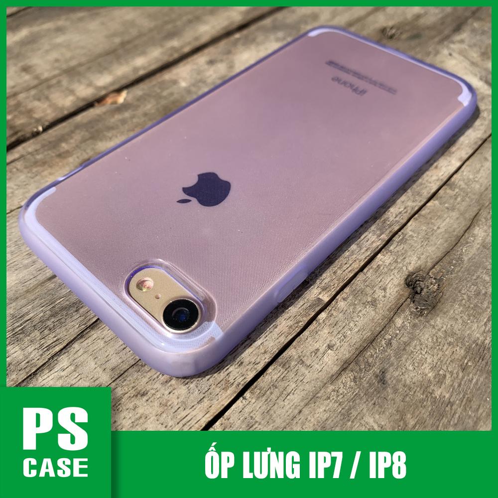 Ốp lưng dẻo tím mờ chống sốc cao cấp dành cho iPhone 7 / iPhone 8 - PS Case phân phối