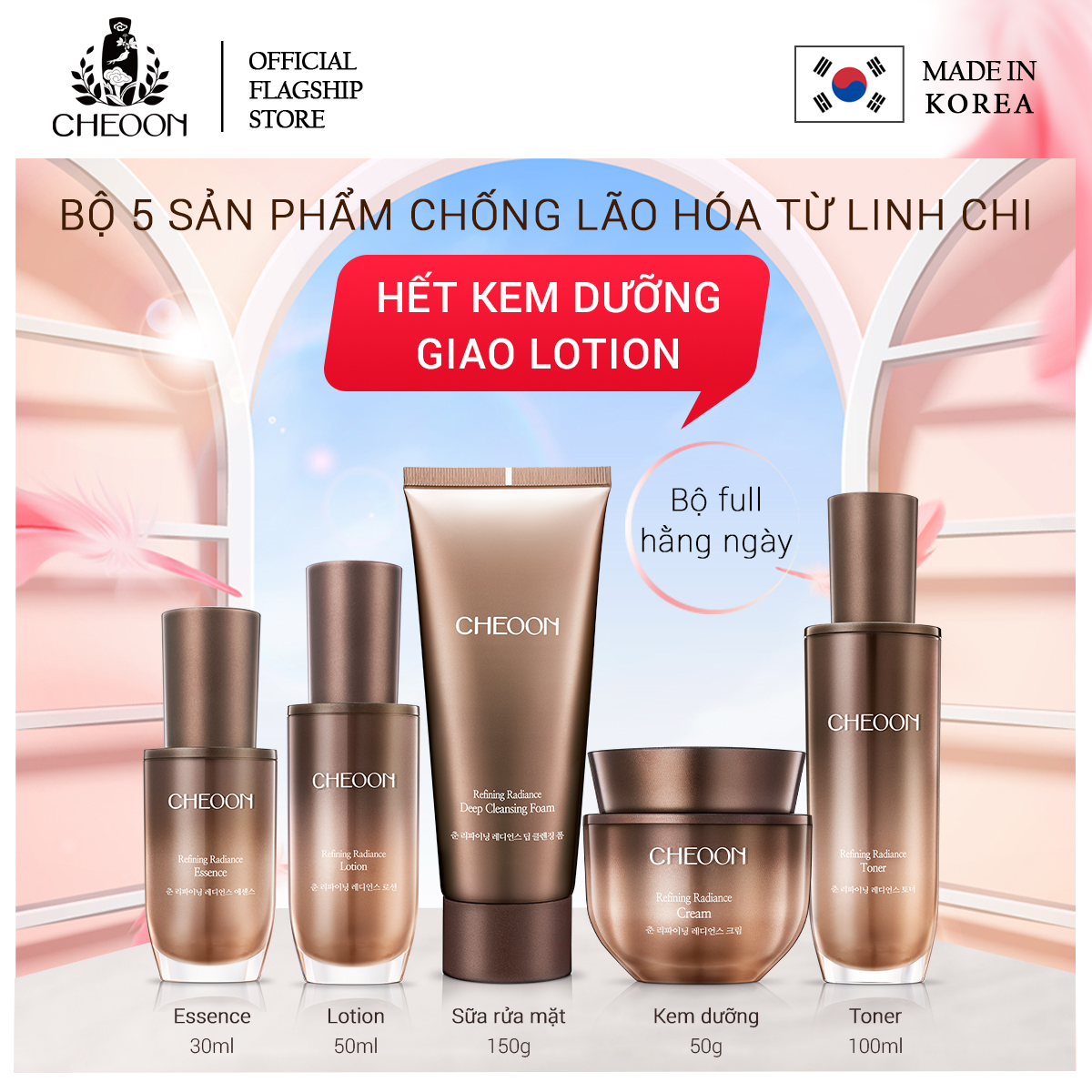 Bộ sản phẩm chăm sóc da cao cấp,sáng da,xóa nếp nhăn