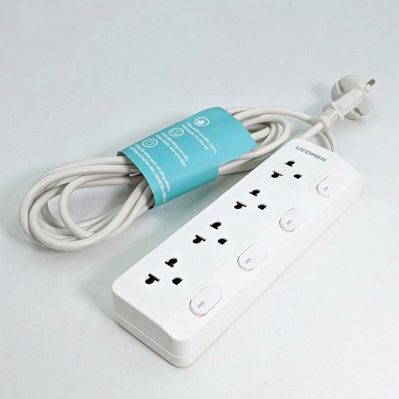 Ổ cắm điện thông minh - 04 công tắc độc lập - An toàn - Sang trọng - Cao cấp Ucomen PMS-VN1-04K4S