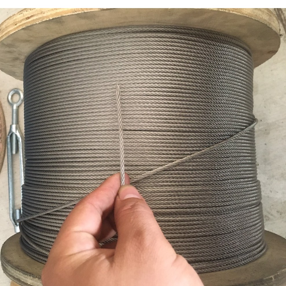 Stainless steel cable 304, 3 cups in diameter. Capthepgiasi.