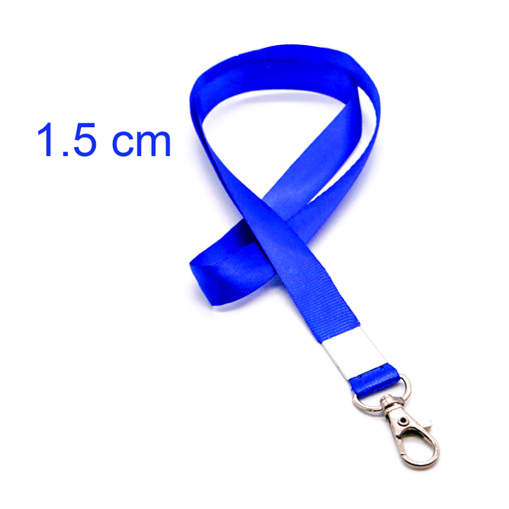 Dây đeo thẻ lụa, đeo bảng tên móc sắt bản to 1,5cm - dây lụa móc khóa bóng đẹp học sinh sinh viên