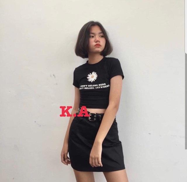 Áo croptop hoa cúc to HSU0519