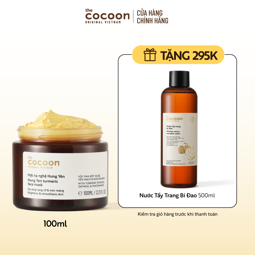Bigsize - Mặt nạ nghệ Hưng Yên Cocoon giúp da rạng rỡ & mịn màng 100ml