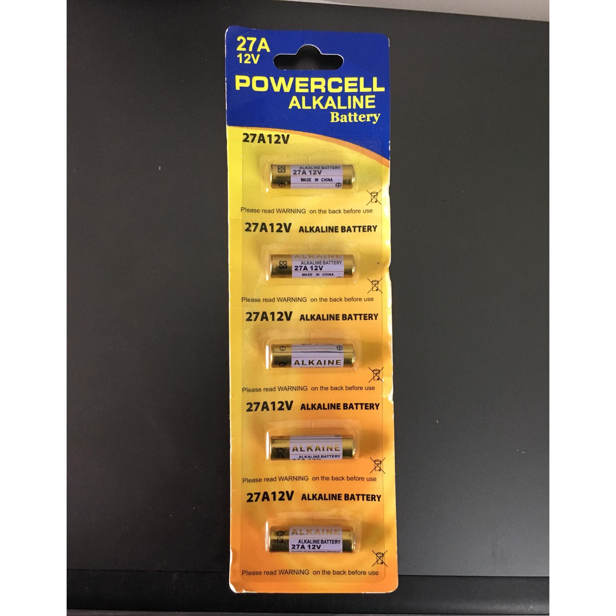 Vỉ 5 Pin 12V 27A Alkaline Dùng Cho Remote RF