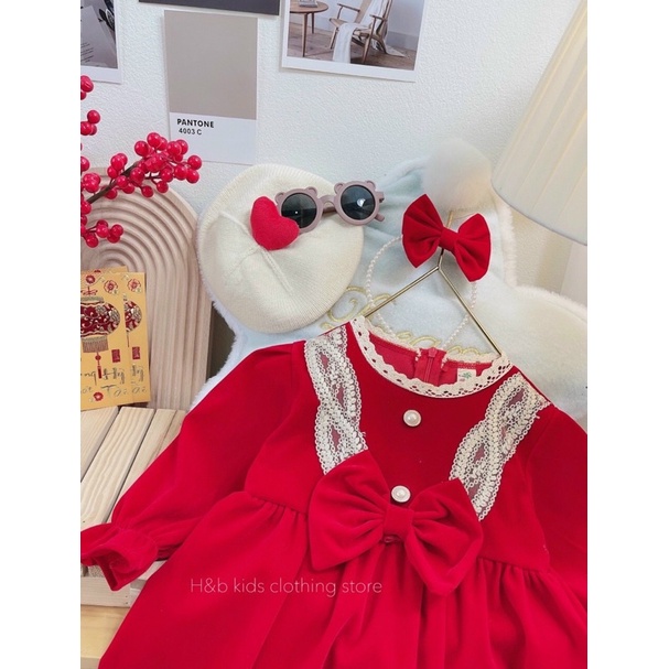 váy Nhung cao cấp size đại cồ cho bé gái