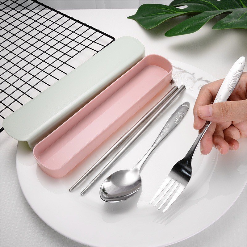 Sét Thìa đũa inox cho bé tập ăn dặm