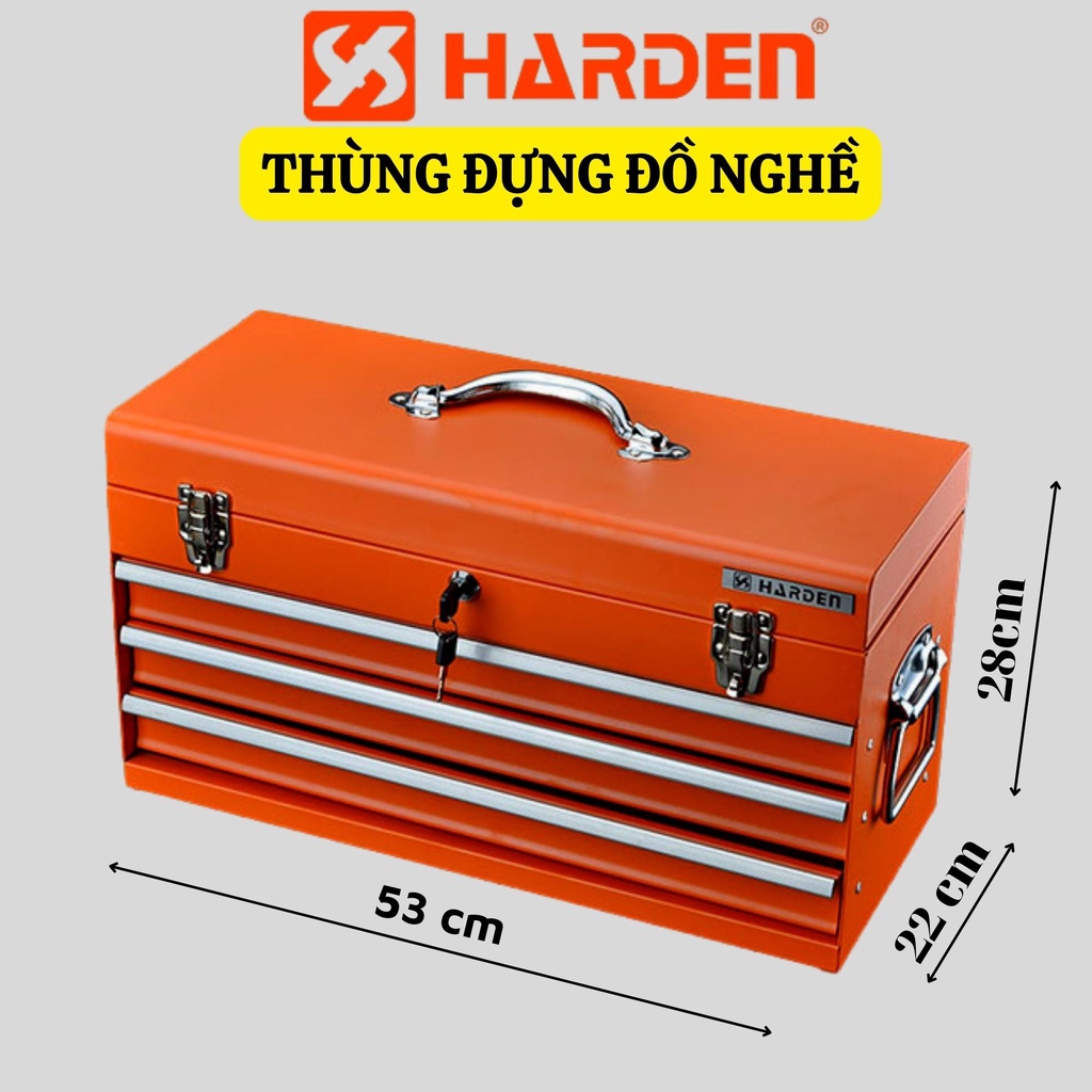 Thùng đựng đồ nghề 4 tầng khay kéo harden 520204 đa dụng tmart shop
