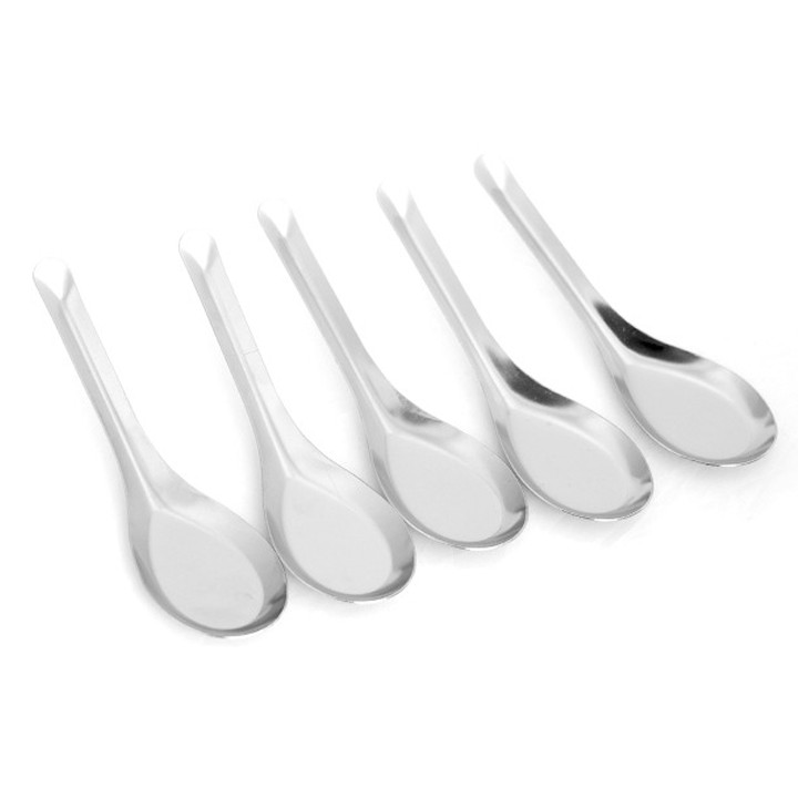 Thìa ăn cơm phở hàng việt nam cao cấp - sét 5-10 thìa inox ăn cơm phở sáng bóng