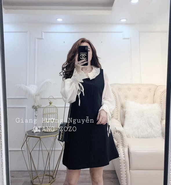 Váy Sơ Mi Dập Ly Kèm Yếm Hot