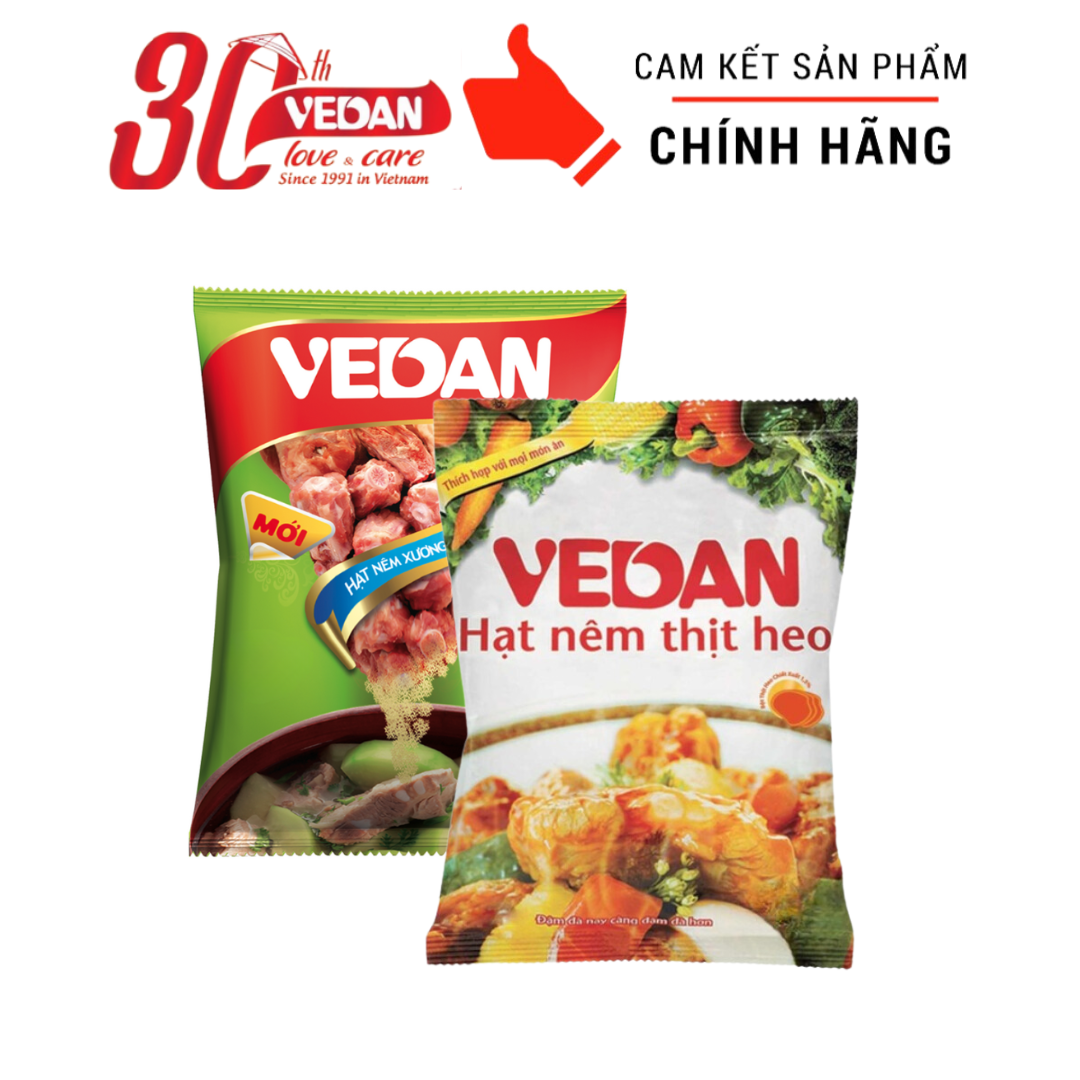 Combo 3 Gói Hạt Nêm Thịt Heo VEDAN 400g - Kèm Quà Tặng
