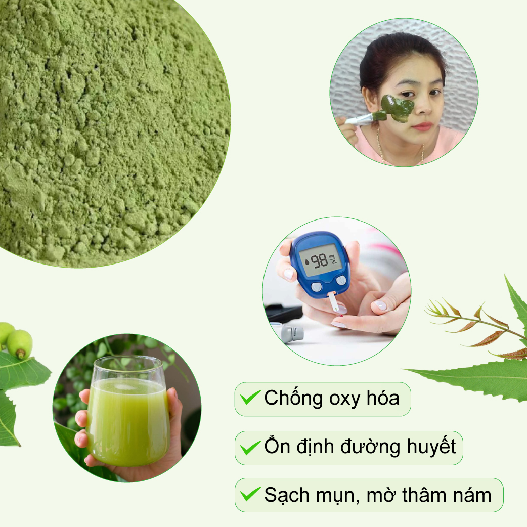[HOT] Bột lá neem Ấn Độ nguyên chất 100g - Thảo Dược Tấn Phát