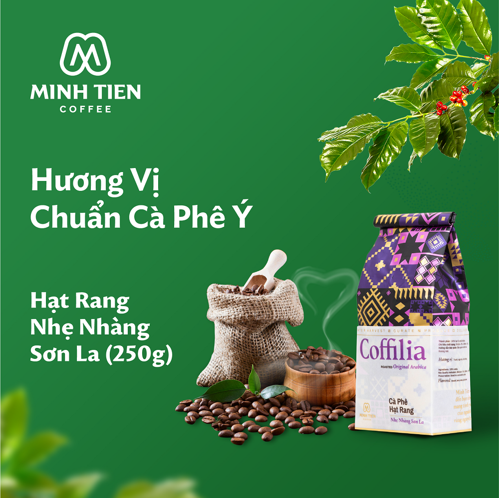 Cà phê hạt rang Coffilia  - Nhẹ nhàng Sơn La - 250g