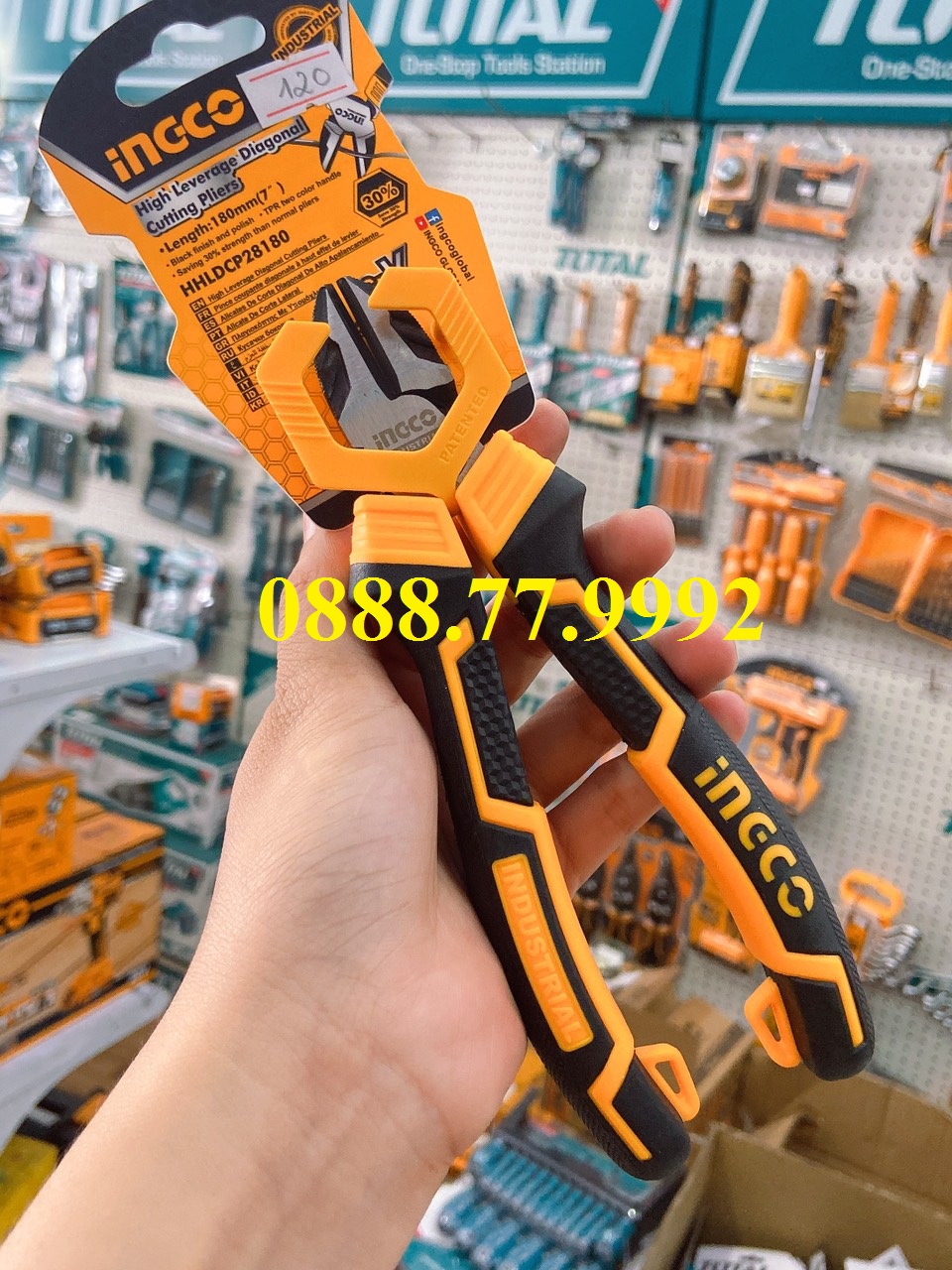 Kềm cắt cao cấp 7"/180mm ingco hhldcp28180