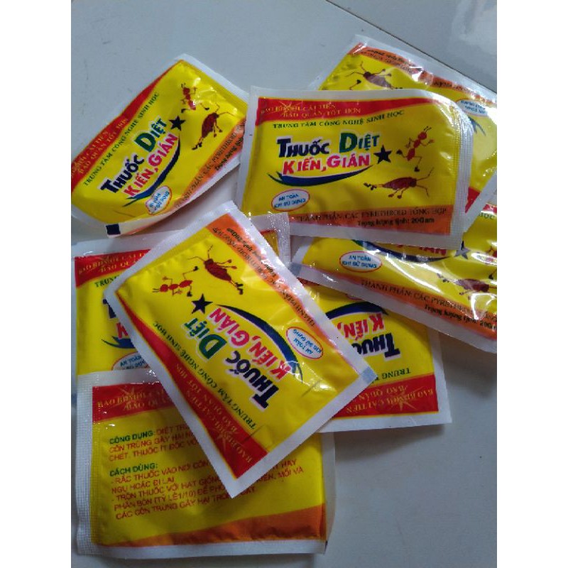 Combo 30 gói Thuốc diệt côn trùng( gián, kiến) sinh học, phòng trừ côn trùng cho giống trồng cây