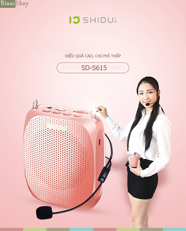 Máy trợ giảng không dây SHIDU SD-S615 (UHF) màu đen