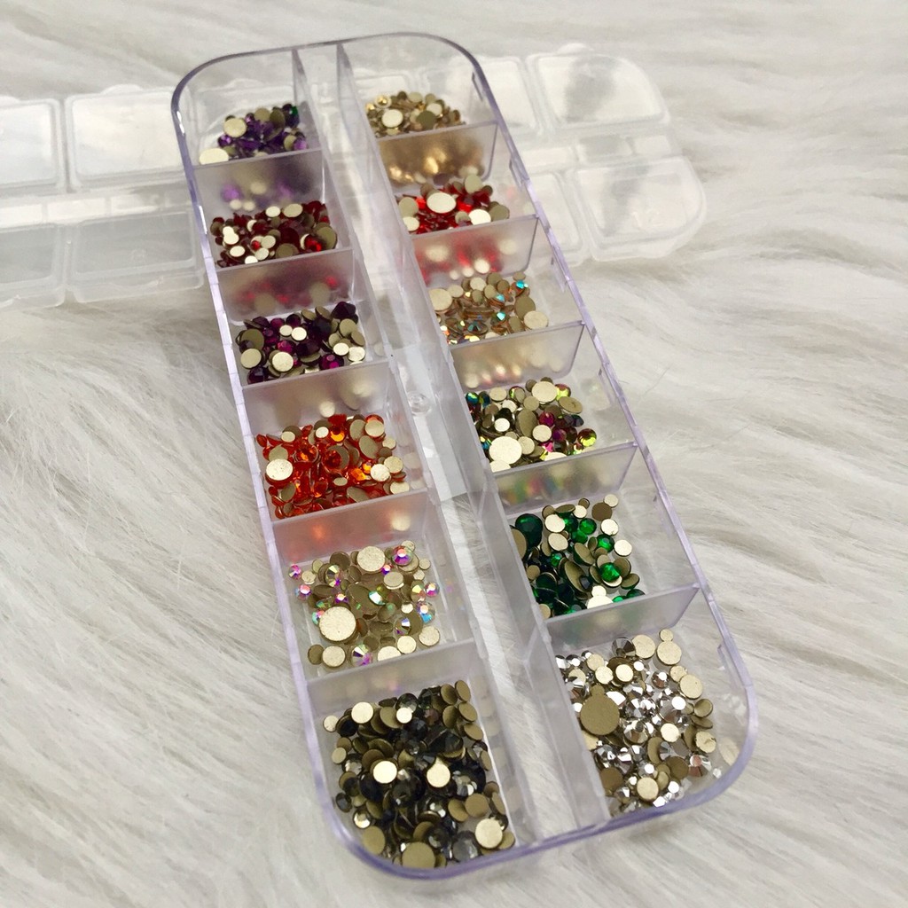 Đá Chân Tiệp Mix Size Và Màu (1 Hộp ) - Đồ Nail Giá Rẻ