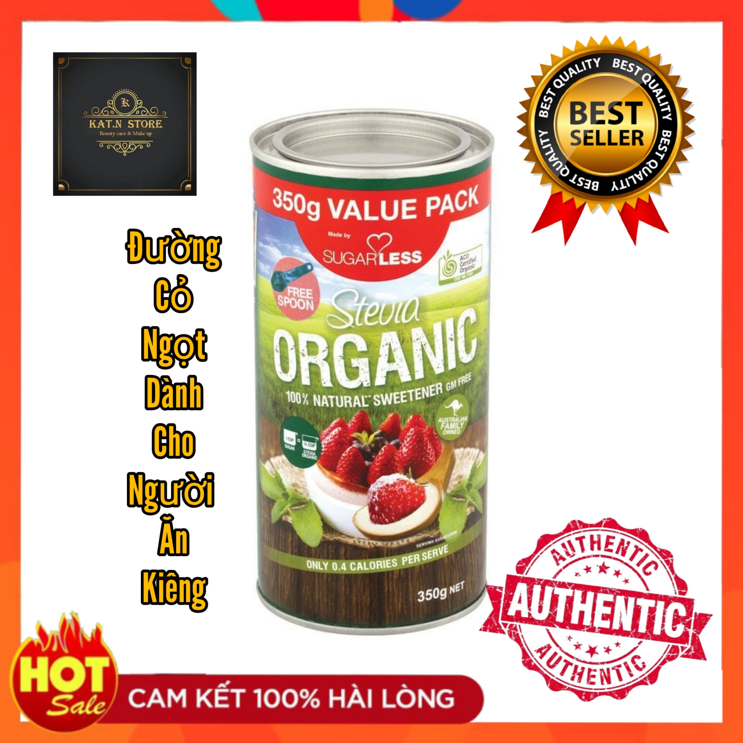 ĐƯỜNG CỎ NGỌT STEVIA ORGANIC SUGARLESS