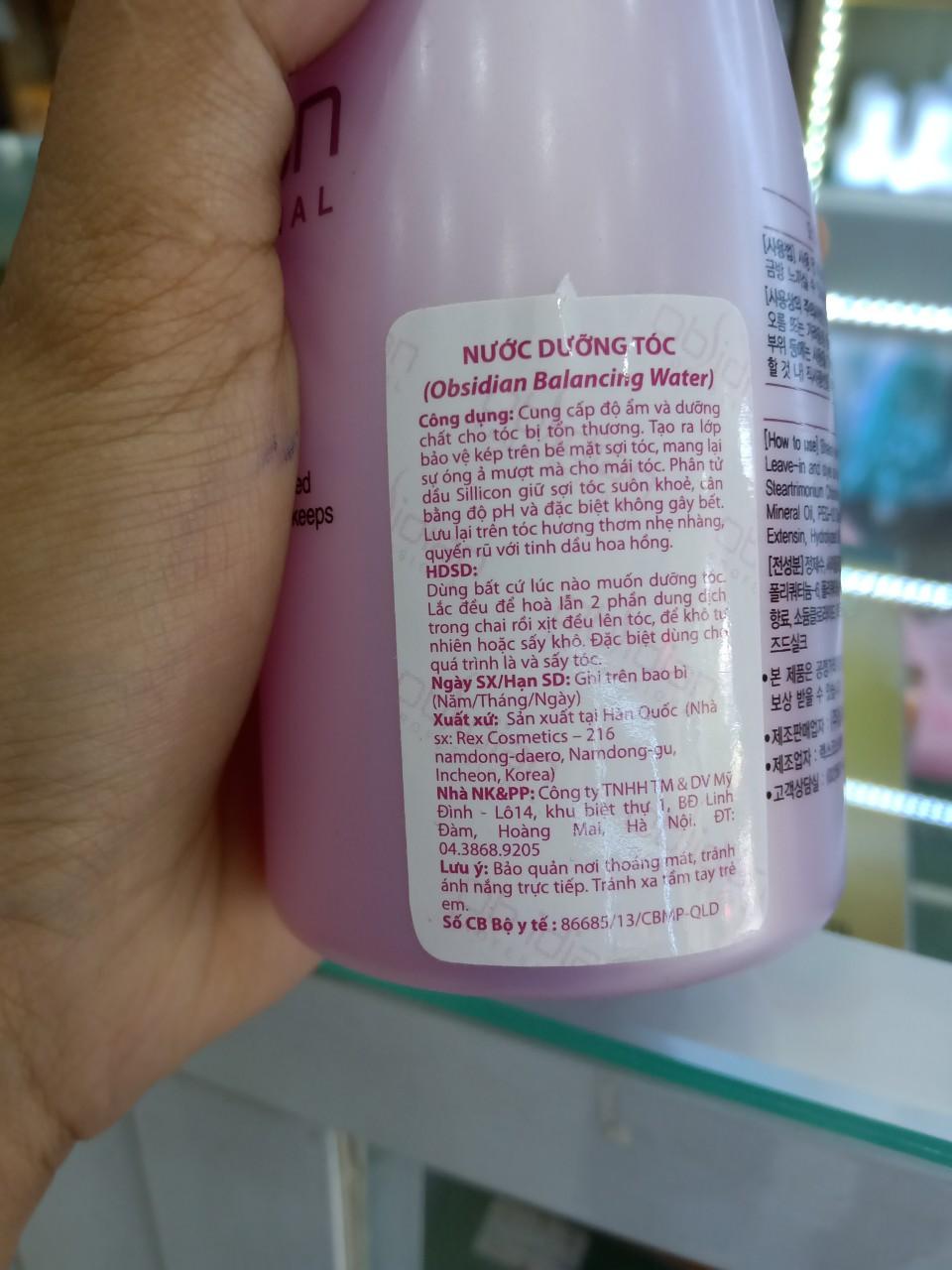 Xịt dưỡng tóc OBSIDIAN Balancing Water 250ml