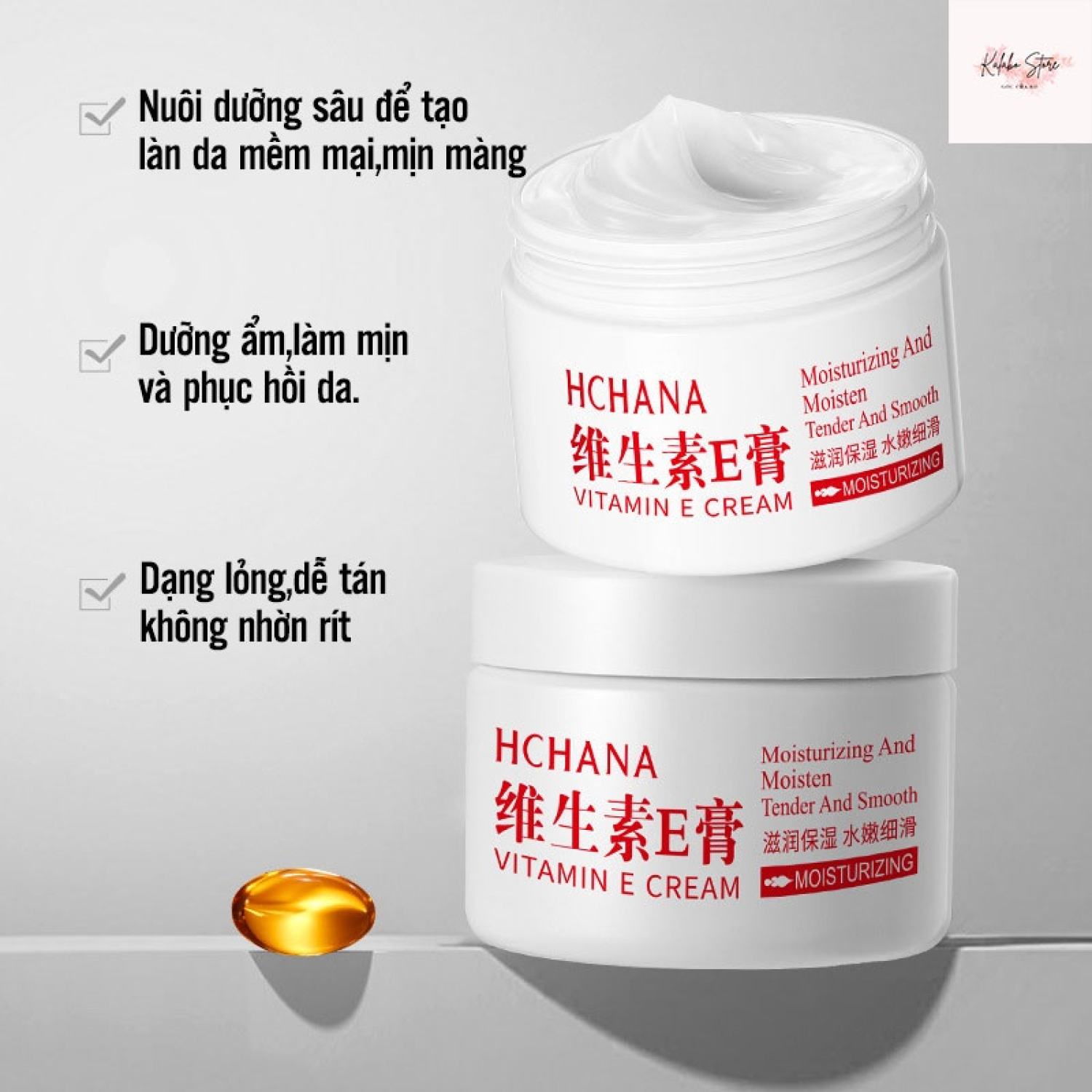 [ SIÊU HOT ] Kem Dưỡng Vitamin E HCHANA Sáng Da Cấp Ẩm
