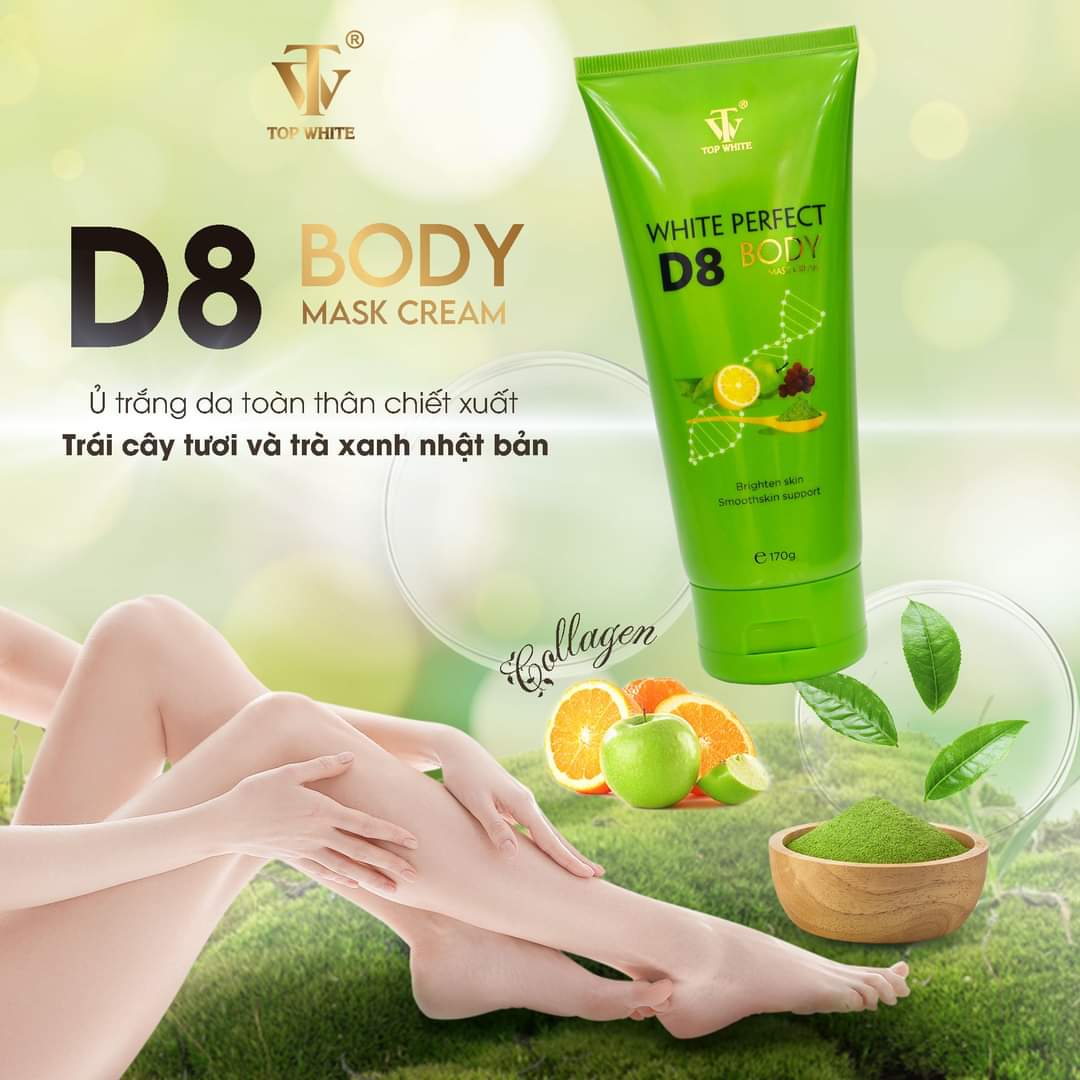 KEM TẮM TRẮNG BODY D8 TOP WHITE