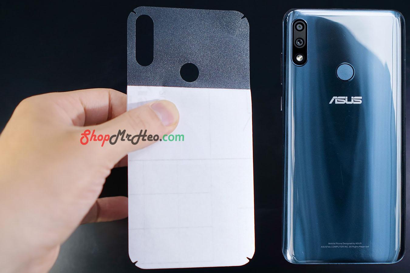 Bộ 3 skin dán mặt sau lưng vân 3d asus zenfone max pro m2