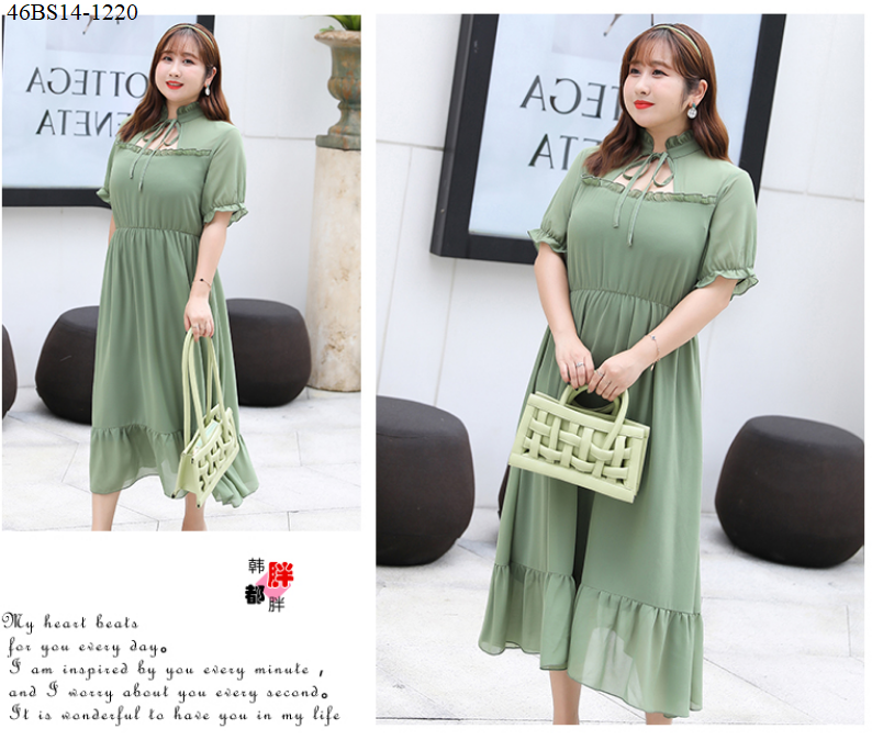 ĐẦM SUÔNG CỔ CÁCH ĐIỆU CAO CẤP BIG SIZE