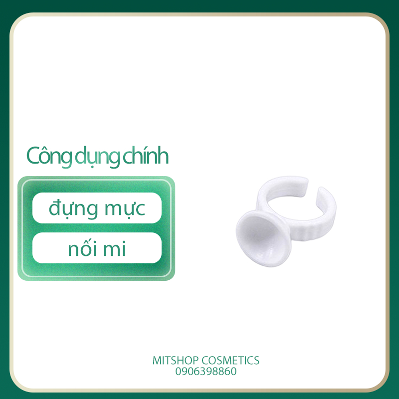 Nhẫn đựng mực, keo nối mi