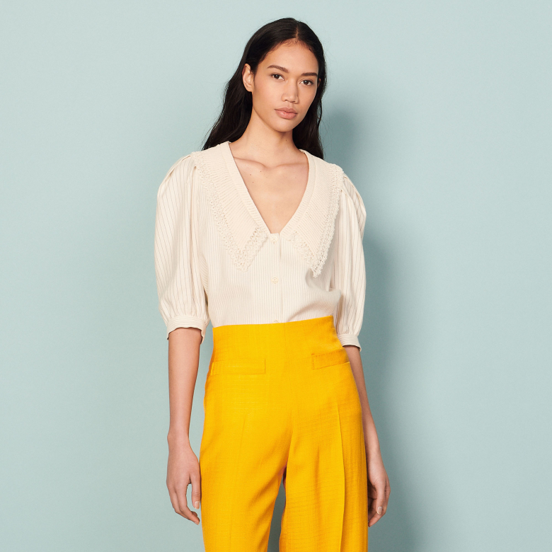 Áo sơ mi linen kẻ