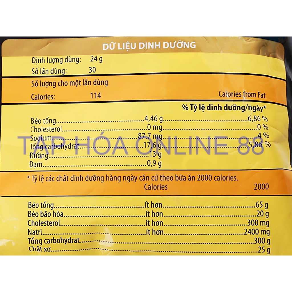 Cà phê Phố sữa đá bịch 30 gói x 24g