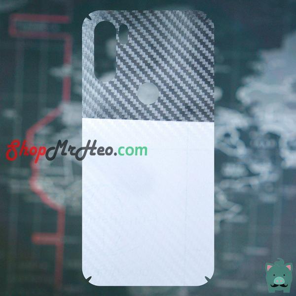 Dán Skin Dán Mặt Sau Lưng Vân 3D Vsmart Active 3 - Carbon Hình Hộp Nhám