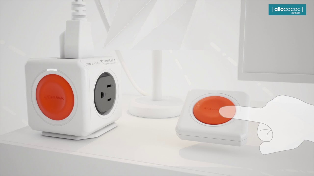 [HCM]Ổ CẮM ĐIỆN ALLOCACOC POWERCUBE ORIGINAL REMOTE