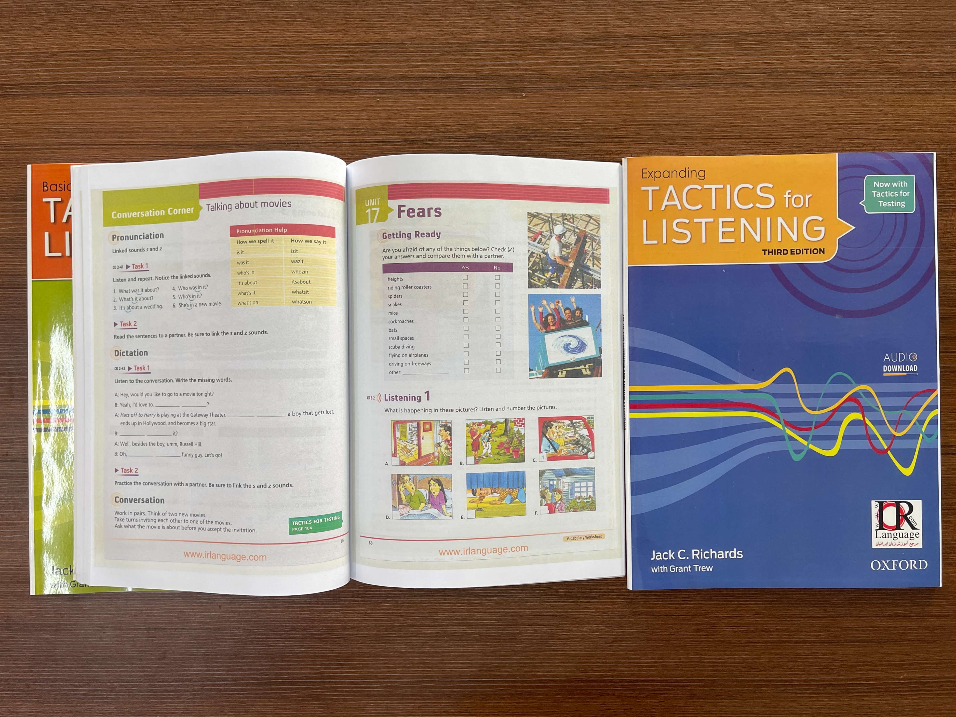 Bộ sách Tactics for Listening Basic Developing Expanding, file nghe và đáp án gửi qua mail