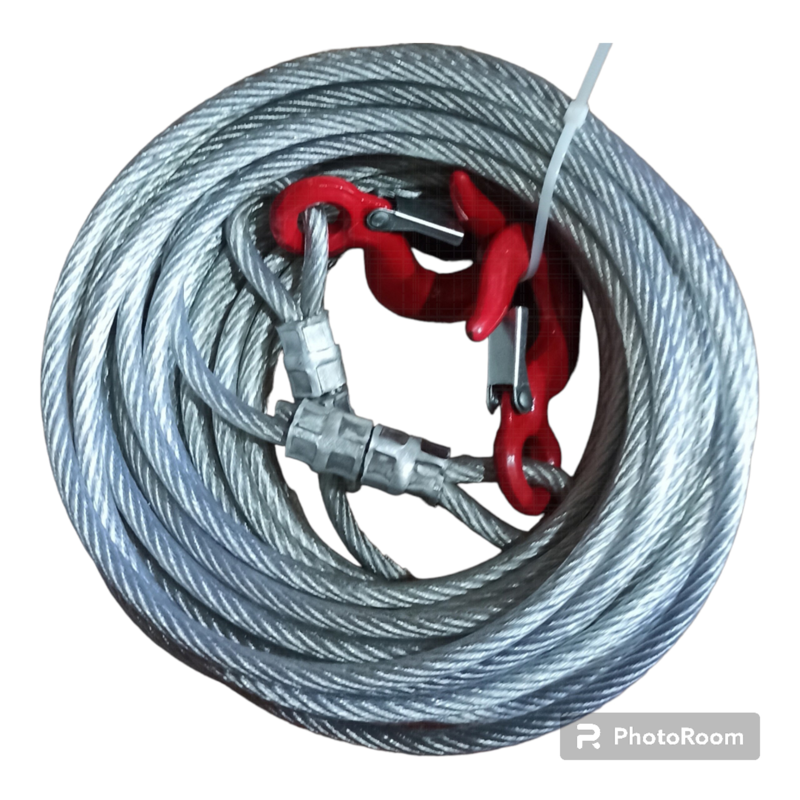 Dây cáp kéo xe Phi 10 x 6m + 2 móc cẩu chịu lực; dây cáp cứu hộ ô tô; cáp lụa