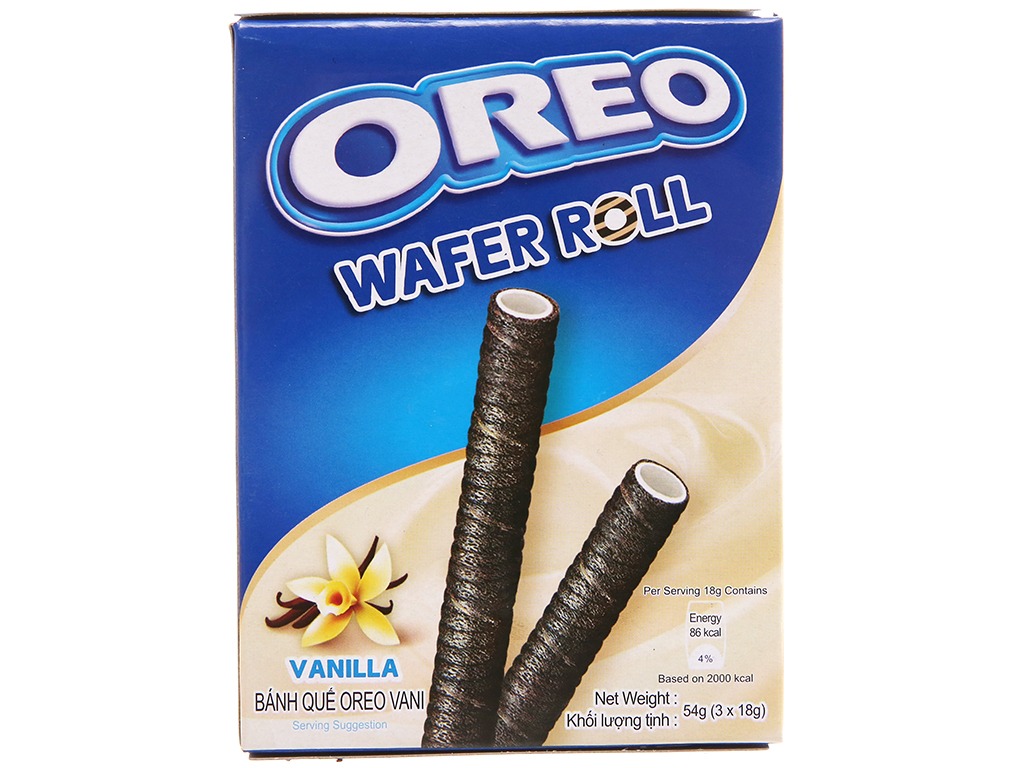 Bánh Quế Oreo Vị Vani Wafer Roll (Hộp 54g)