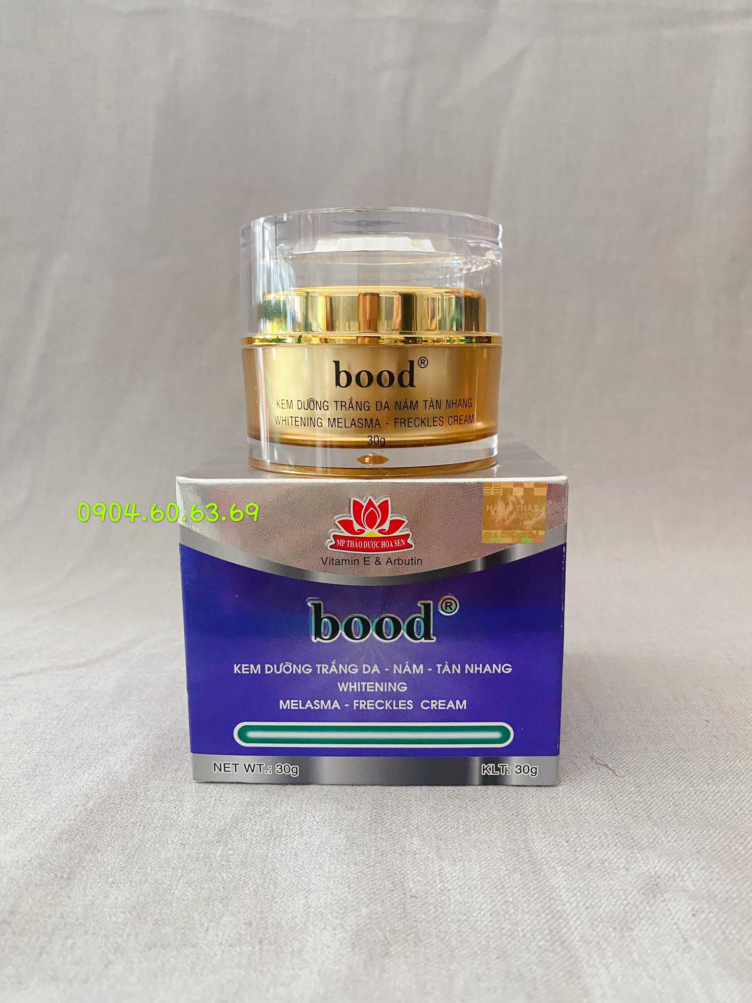 Kem bood thảo dược hoa sen 30g dưỡng trắng da nám tàn nhang
