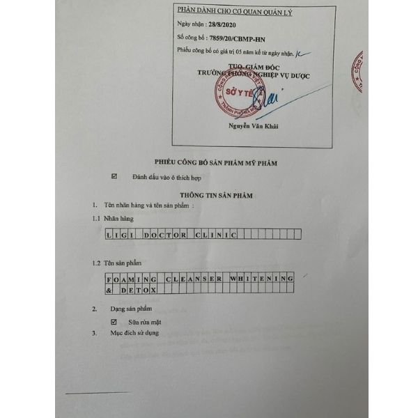 Sữa Rửa Mặt Sáng Da Ngừa Mụn Ligi