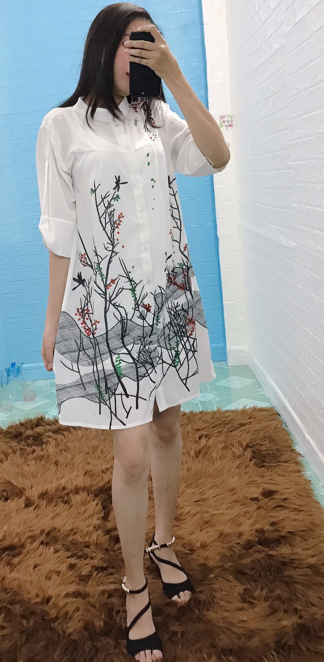 Đầm Sơ Mi 2 Lớp In Họa Tiết💕𝑭𝑹𝑬𝑬𝑺𝑯𝑰𝑷💕[Giá gốc tận xưởng]