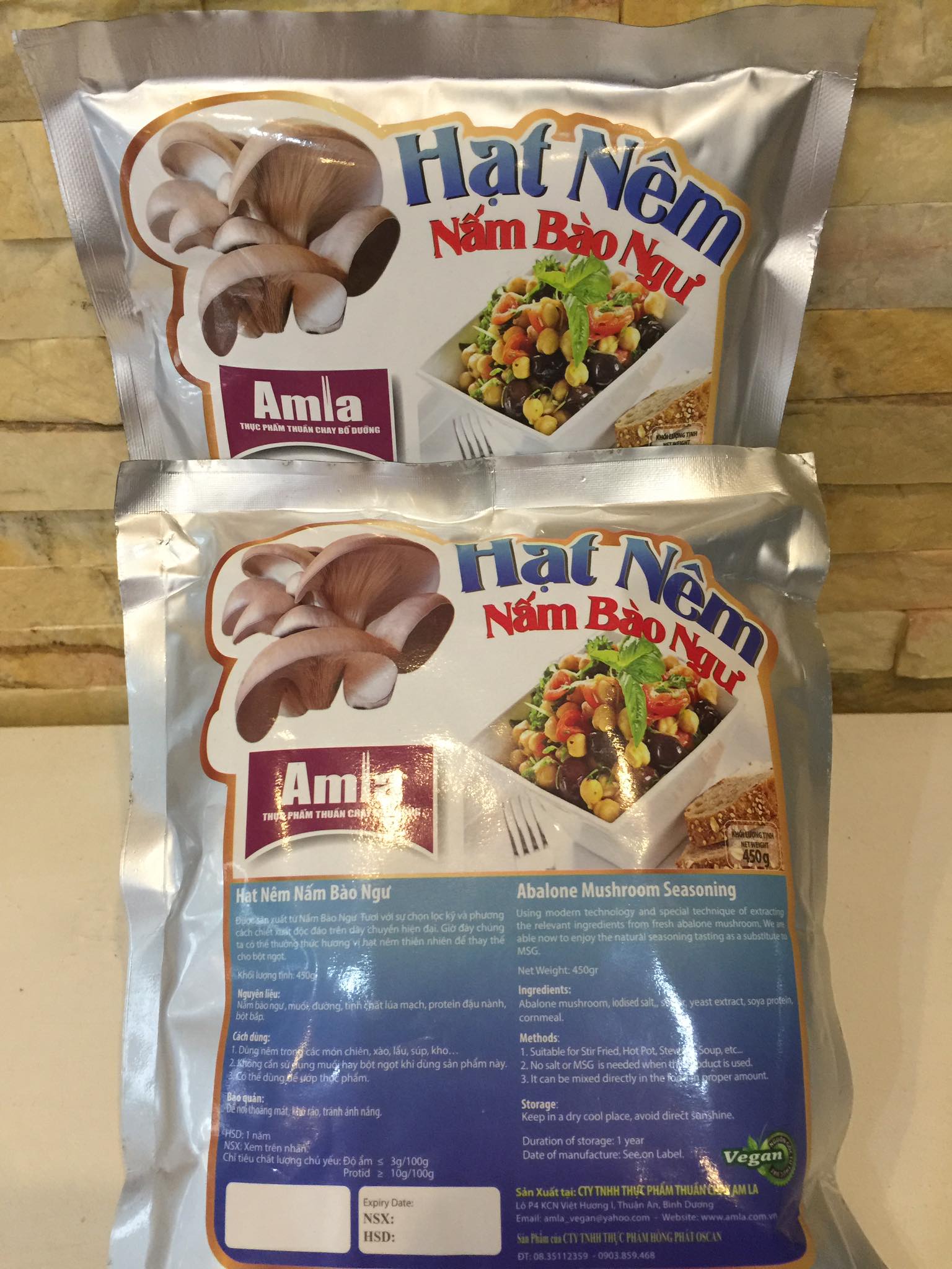HẠT NÊM CHAY NẤM BÀO NGƯ AMLA 450GAM
