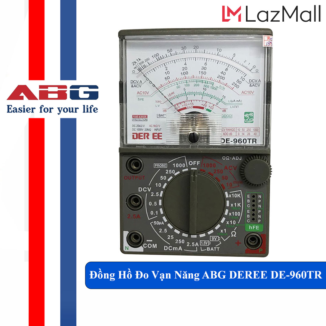 Đồng hồ đo vạn năng kỹ thuật số abg deree de-960tr