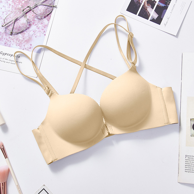 Áo lót cài trước không gọng su đúc đan chéo lưng đệm 3cm - NHShop