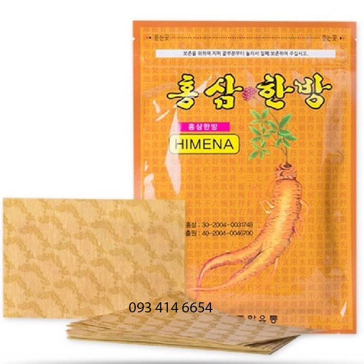 CAO DÁN HỒNG SÂM HÀN QUỐC HIMENA, BỊCH 20 MIẾNG