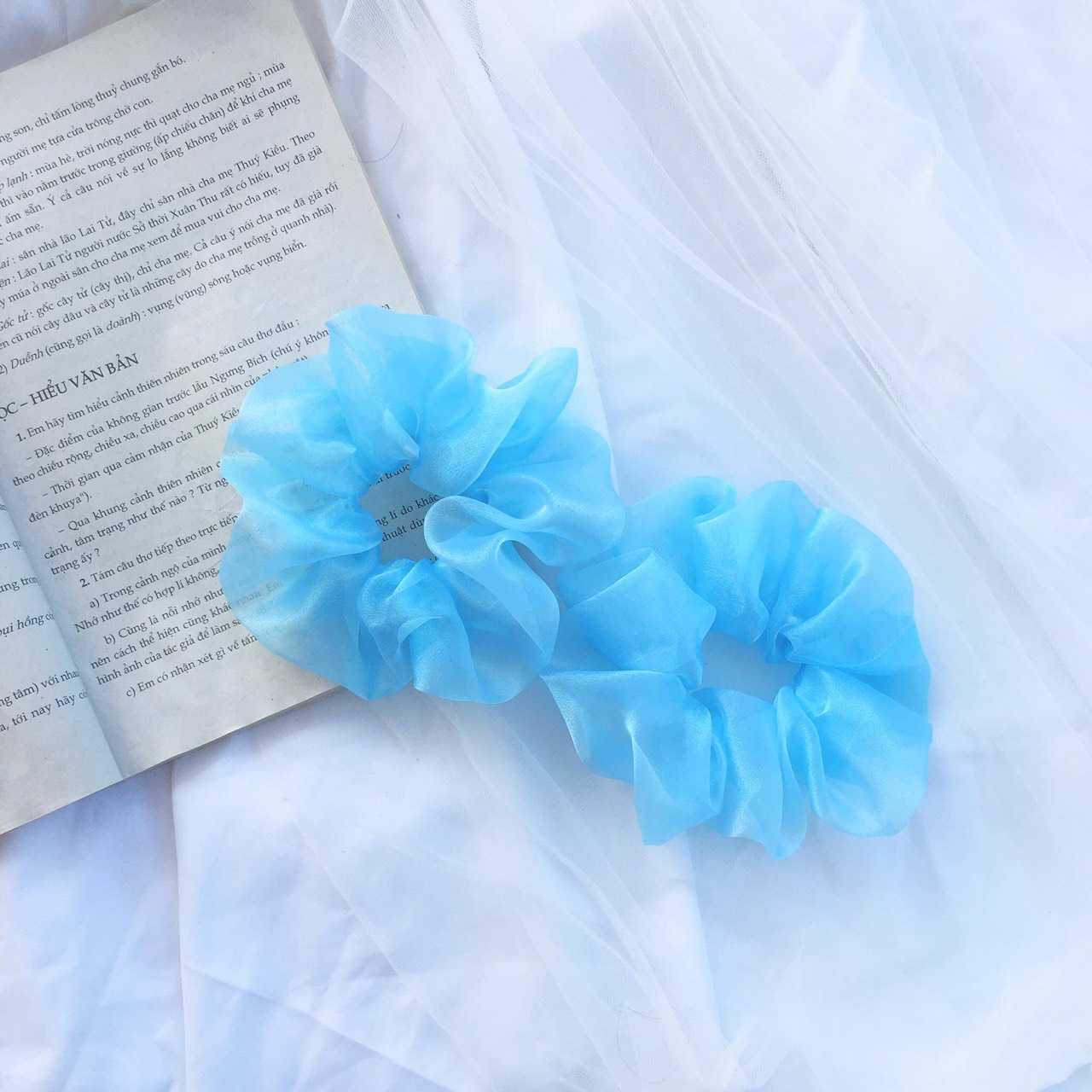 [HCM]SCRUNCHIES VON KÍNH 10 MÀU BẢNG MỚI NHẤT - CỘT TÓC HOTTREND