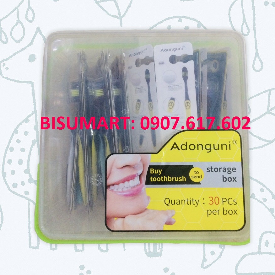 [HCM]Bàn chải đánh răng than hoạt tính Adonguni