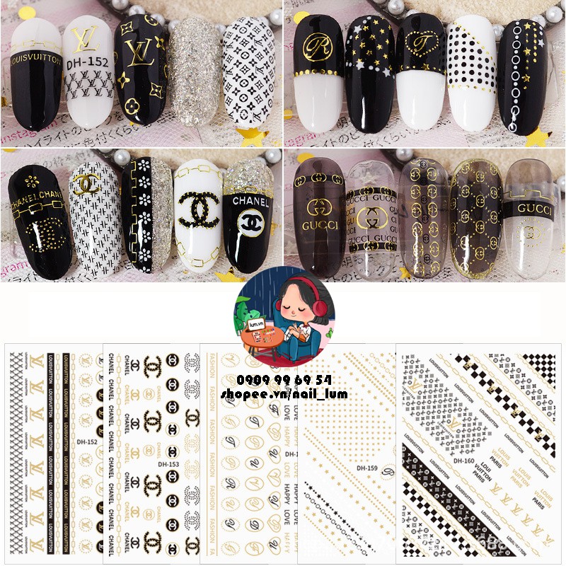 [HCM][Video Thực Tế] Nail Sticker - Dán Móng Tay - Bộ Sưu Tập Thương Hiệu