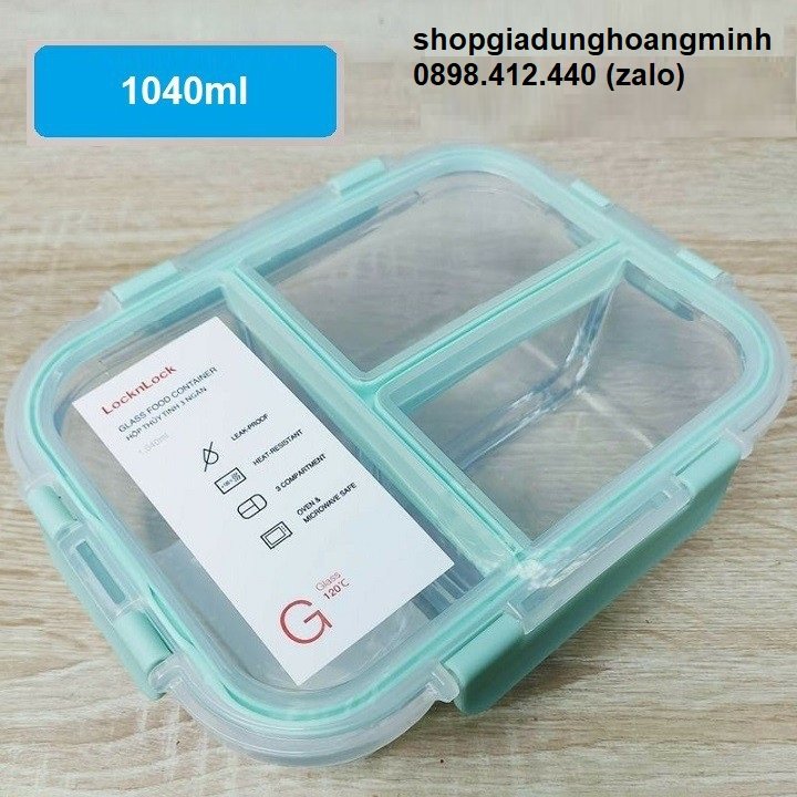 [HCM]hộp đựng cơm lock&lock chia 2 ngăn - hộp đựng cơm